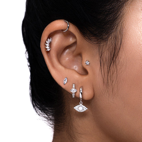 Surgical Steel Hinged Clicker Ring 8mm