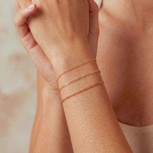 Paper Clip Chain Toggle Bracelet