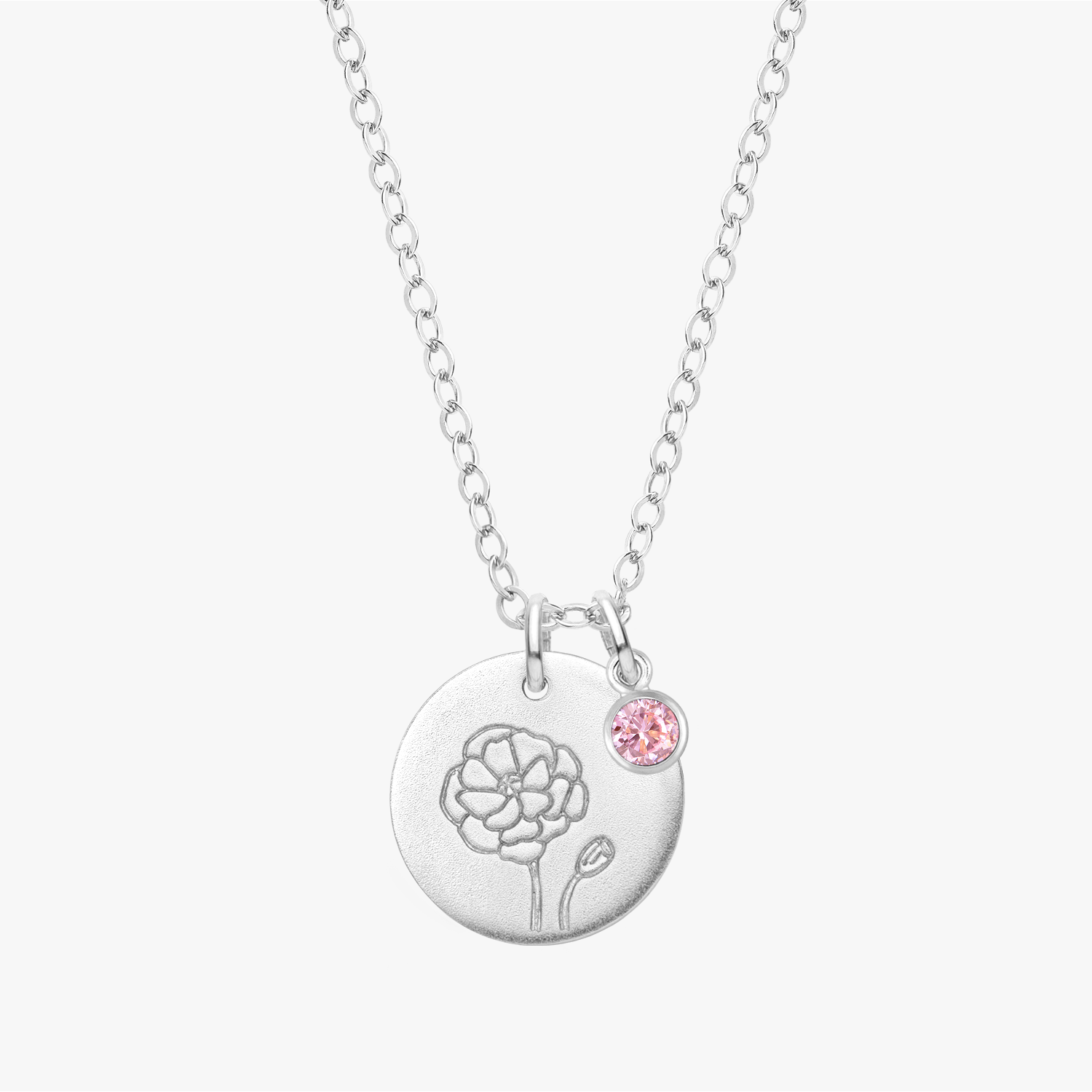 Personalized Birth Flower Necklace