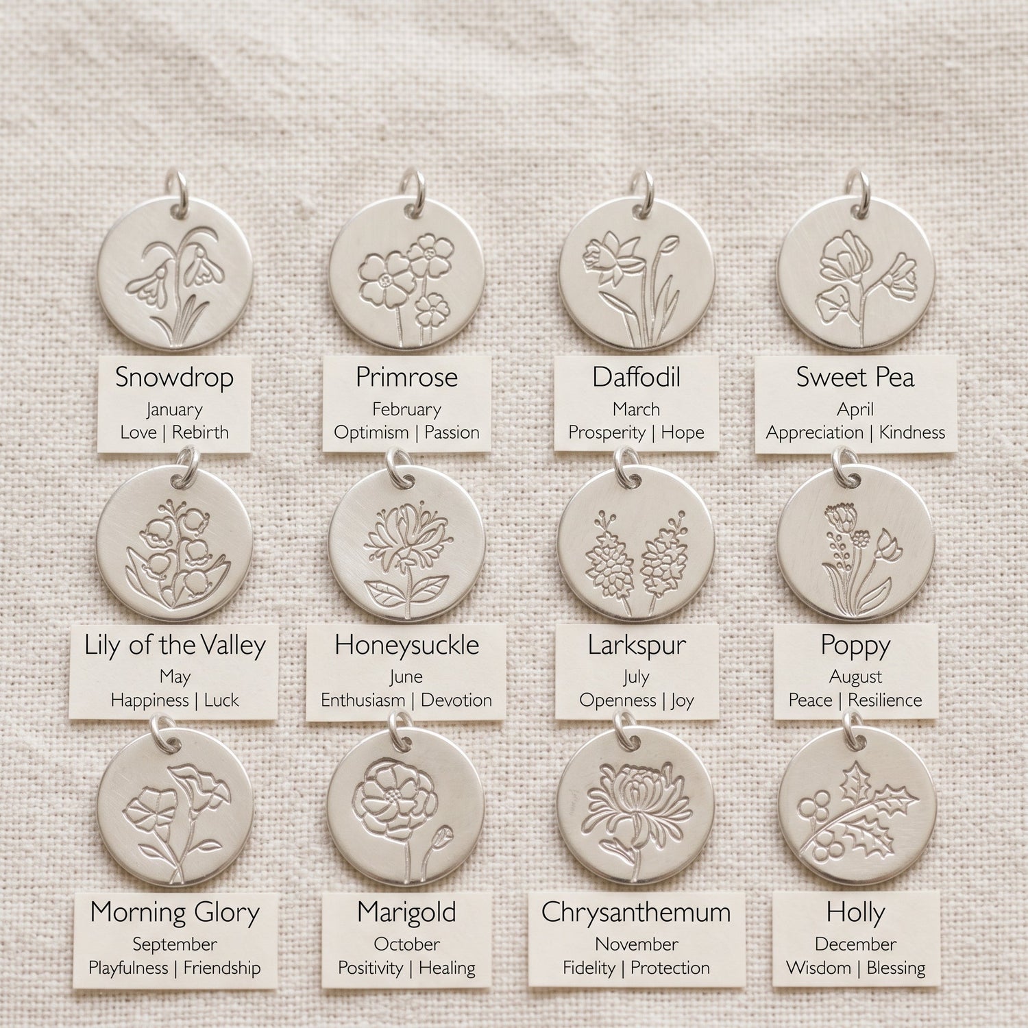 Personalized Birth Flower Necklace