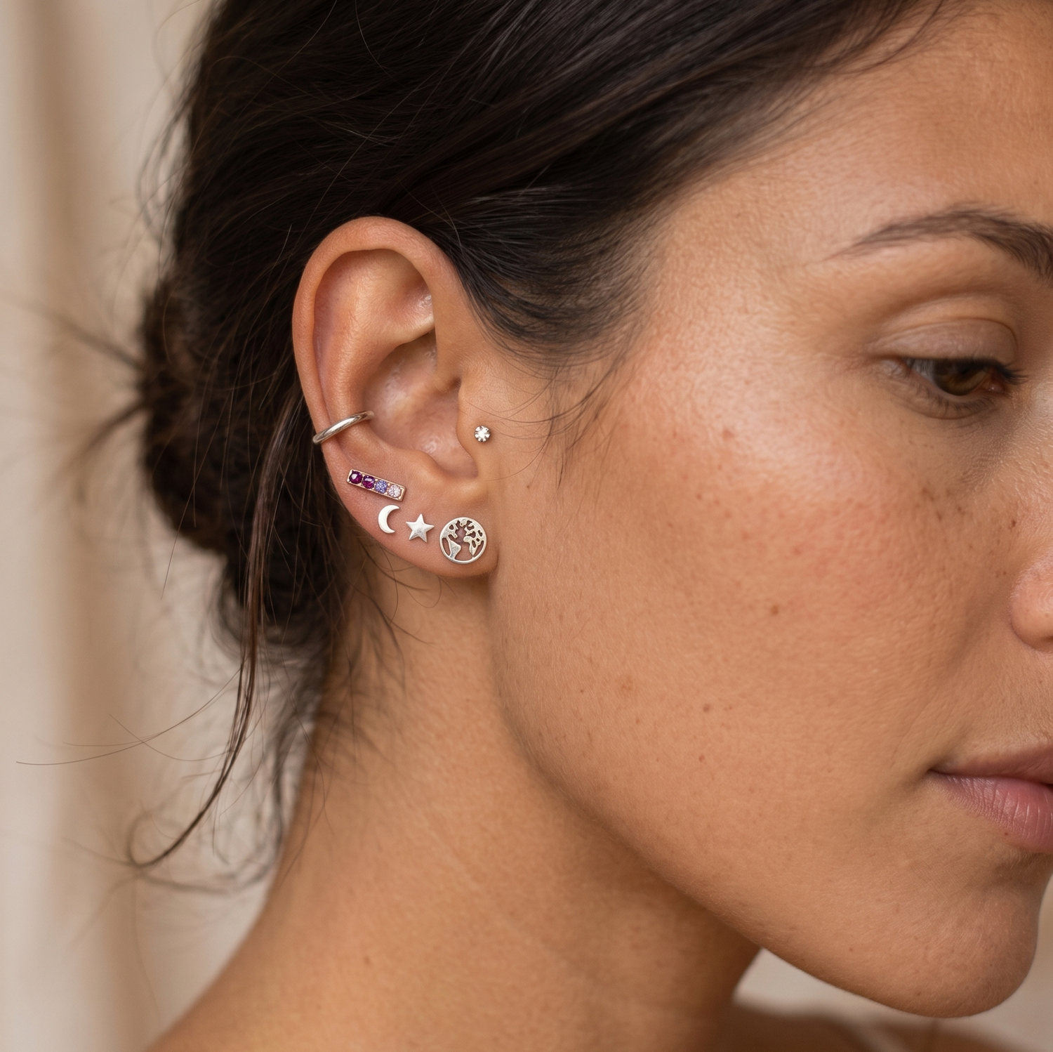 Traveller World Map Stud Earrings