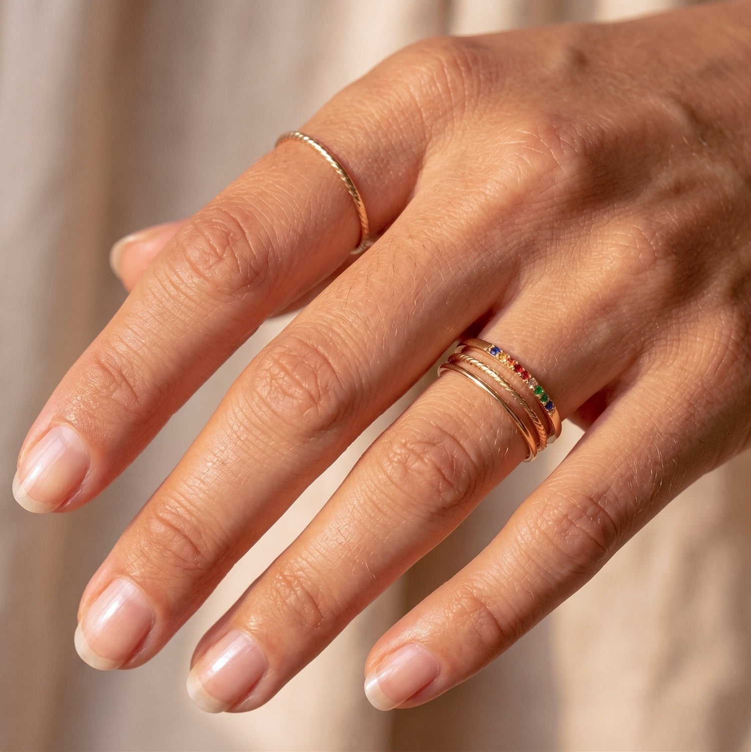 Rainbow Eternity Ring