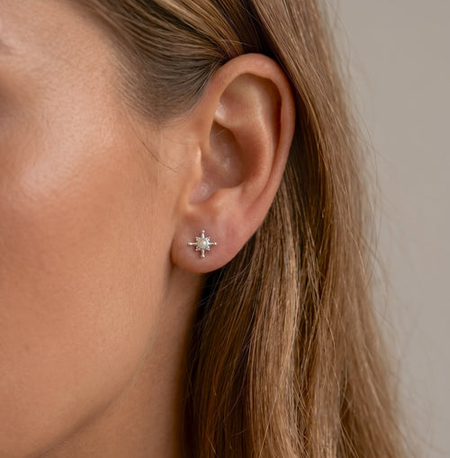 Star Pearl Stud Earrings