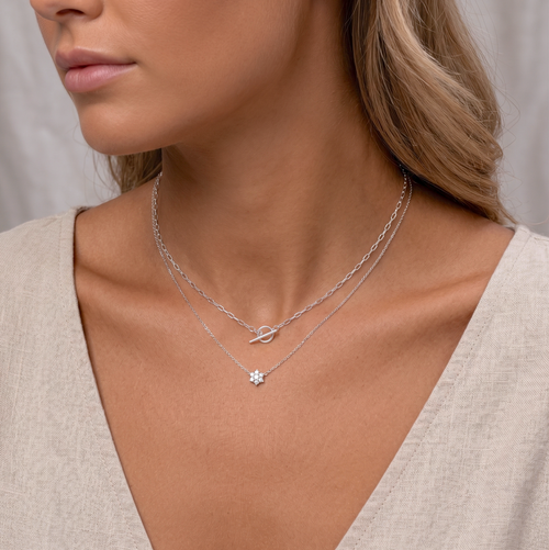 Paper Clip Chain Toggle Choker