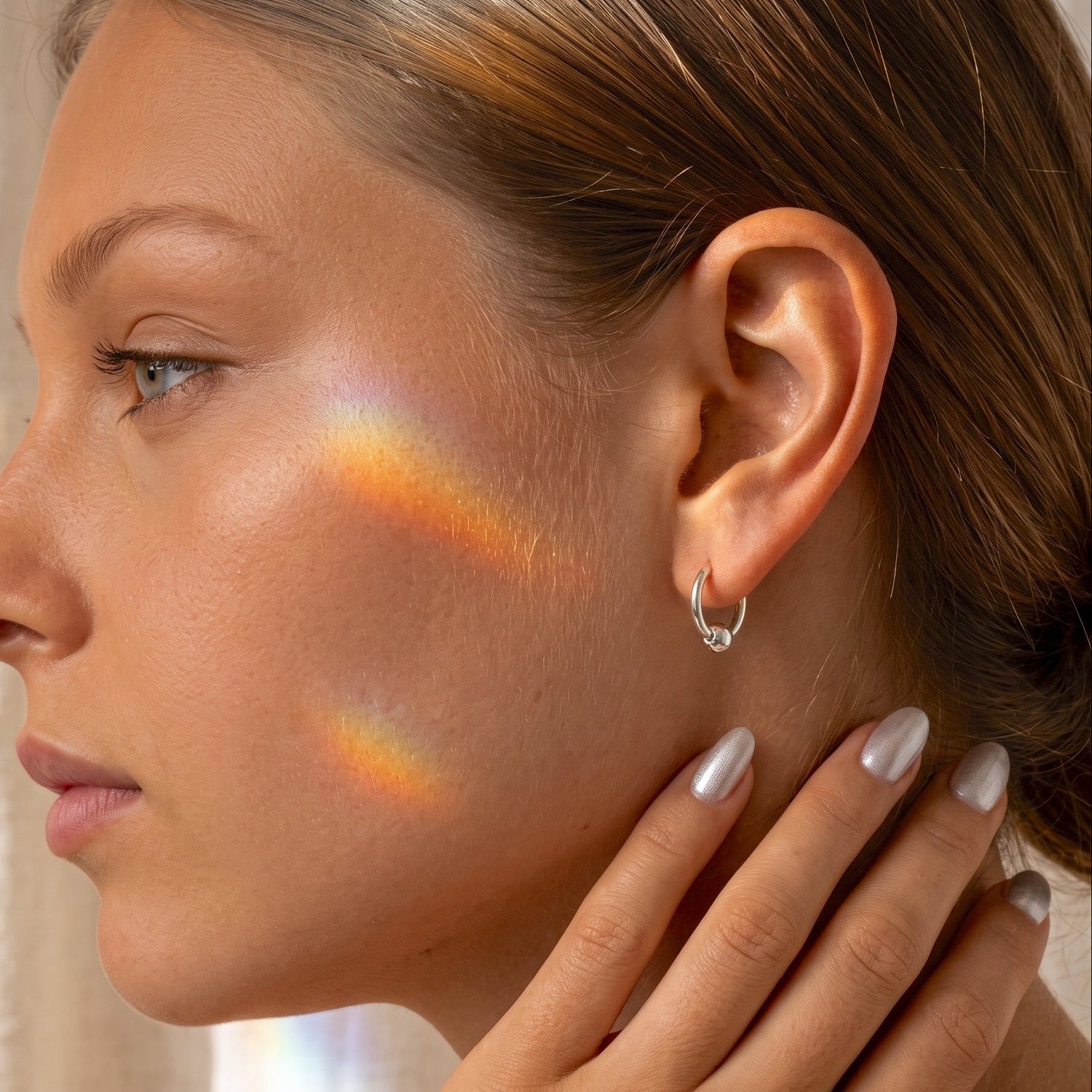 Sole Ball Hoop Earrings
