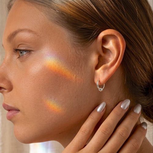 Sole Ball Hoop Earrings