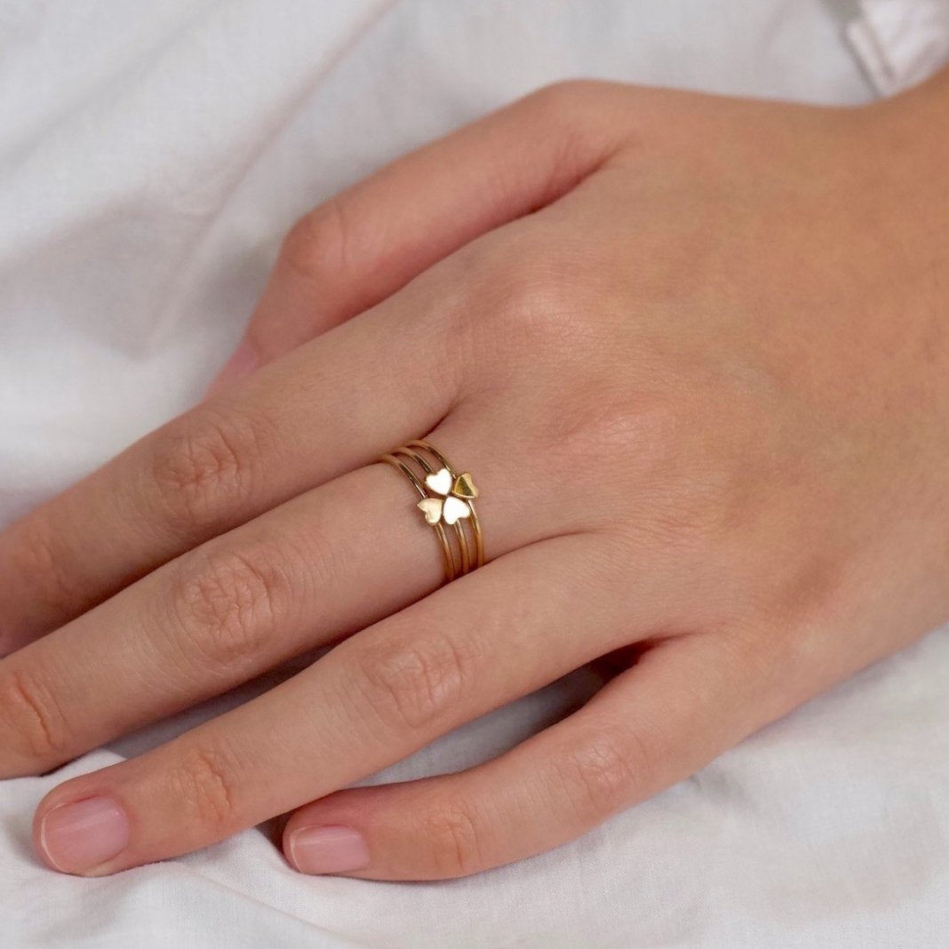 Double Gold Heart Ring