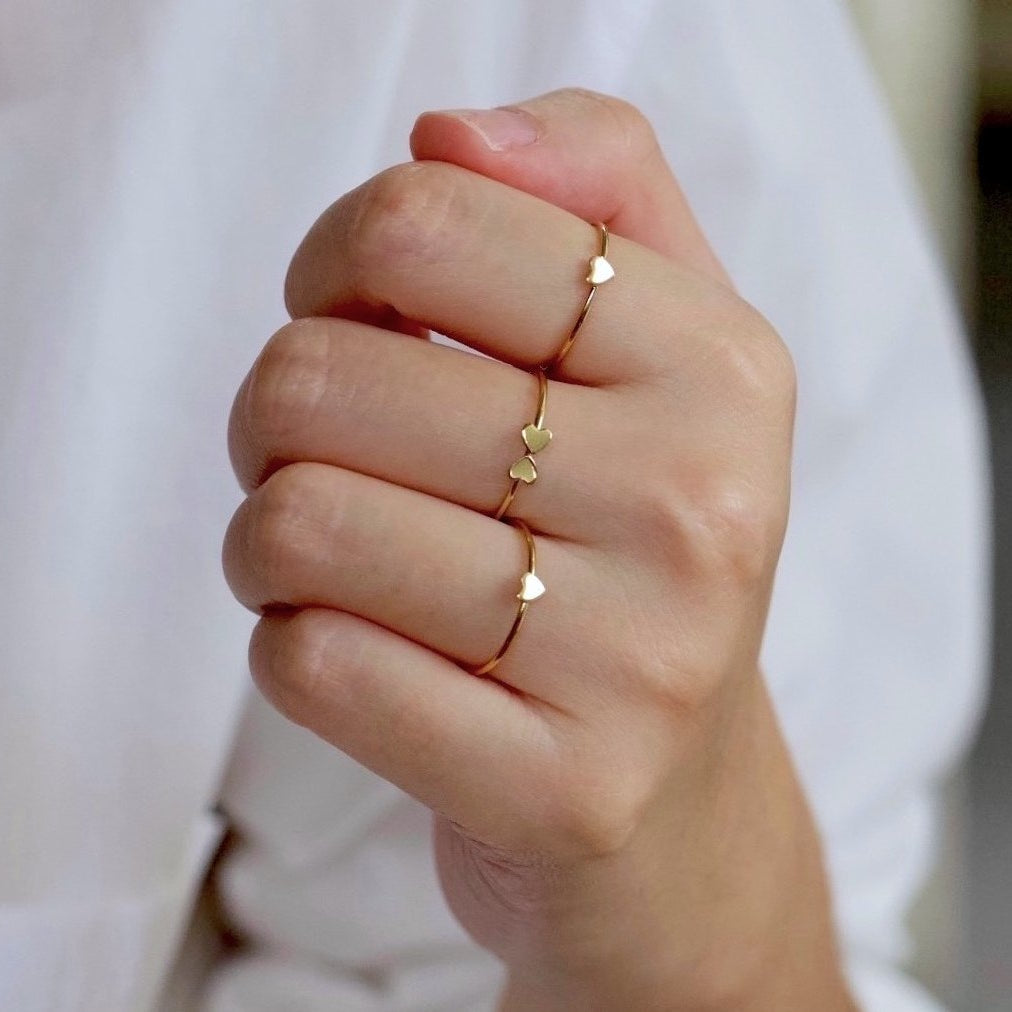 Double Gold Heart Ring