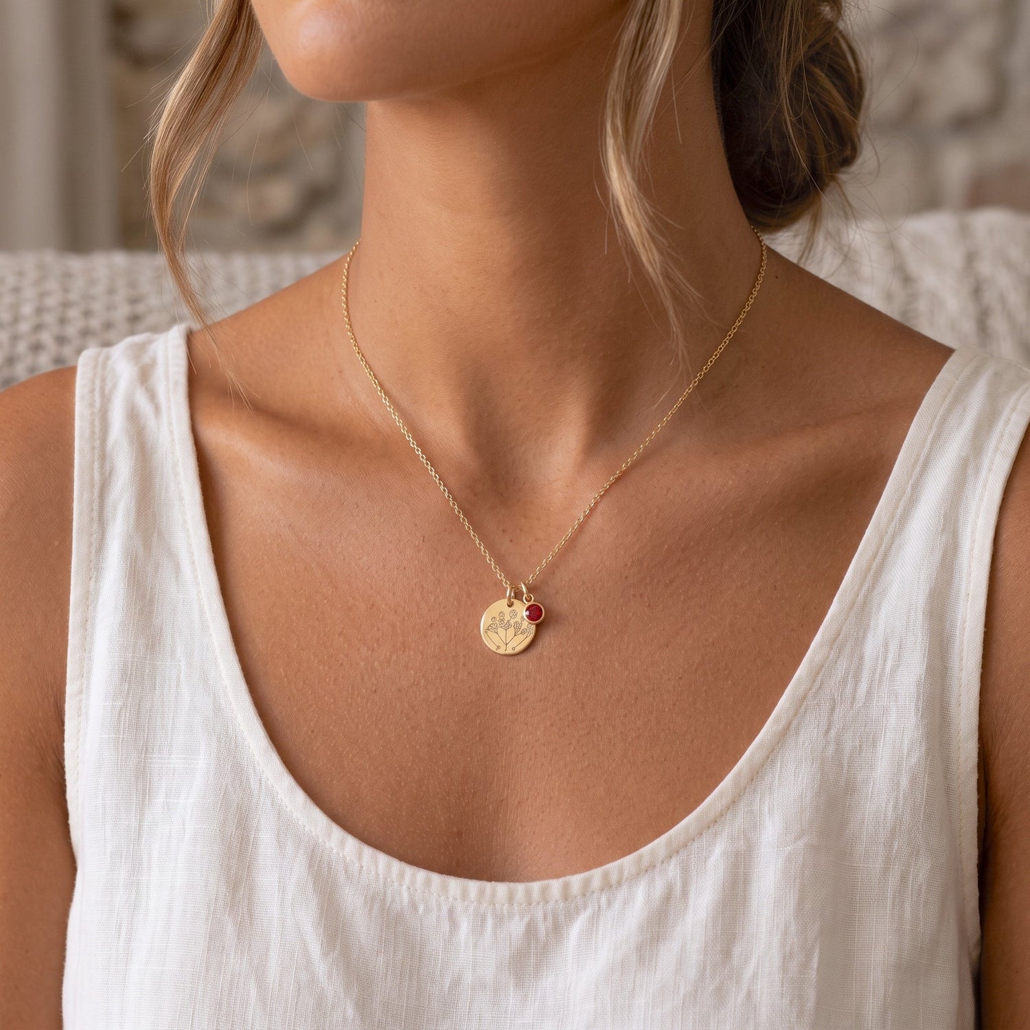 Personalized Stardust Bloom Necklace