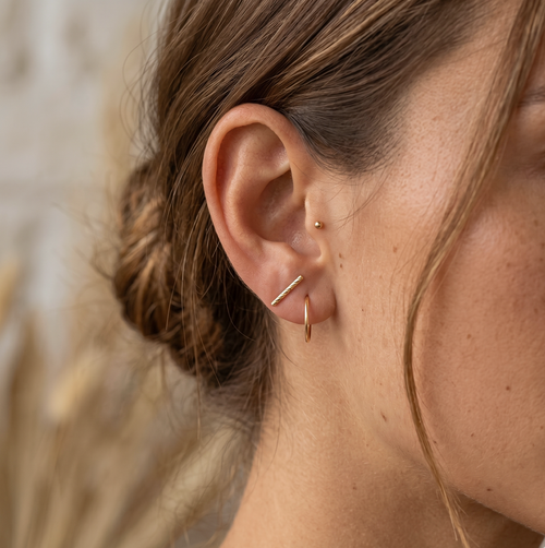 Little Sleeper Hoop Earrings