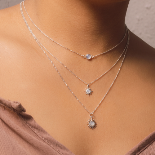 Moonstone Sun Necklace