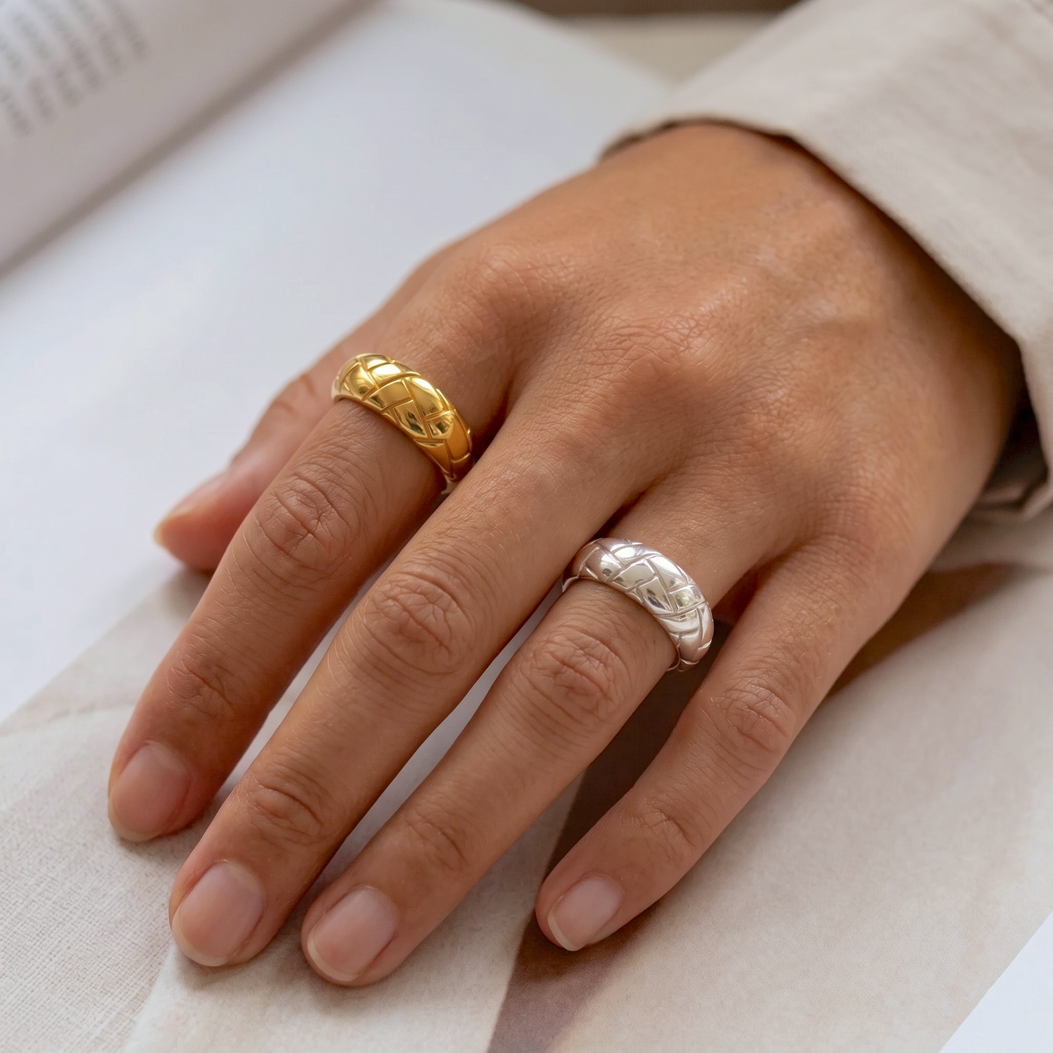 Woven Dome Ring Gold