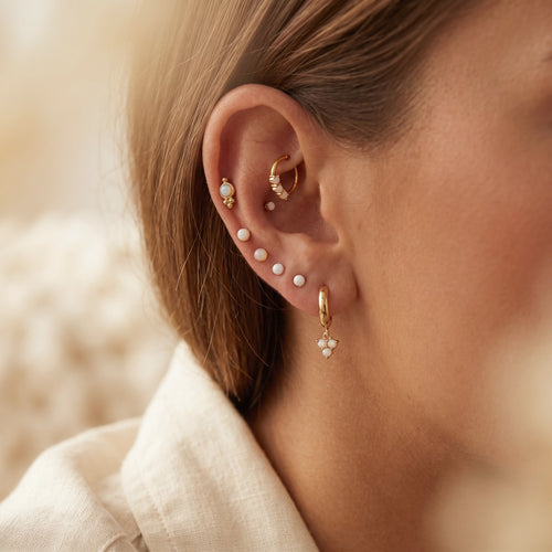 Opal Trinity Stud Earrings