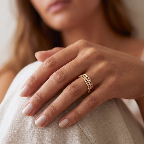Braided Skinny Ring Gold