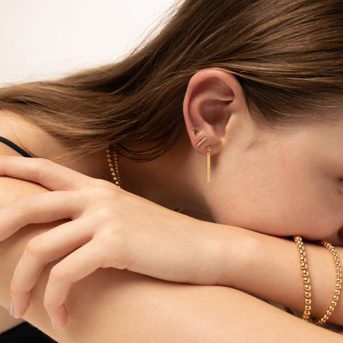 Sleek Skinny Bar Stud Earrings