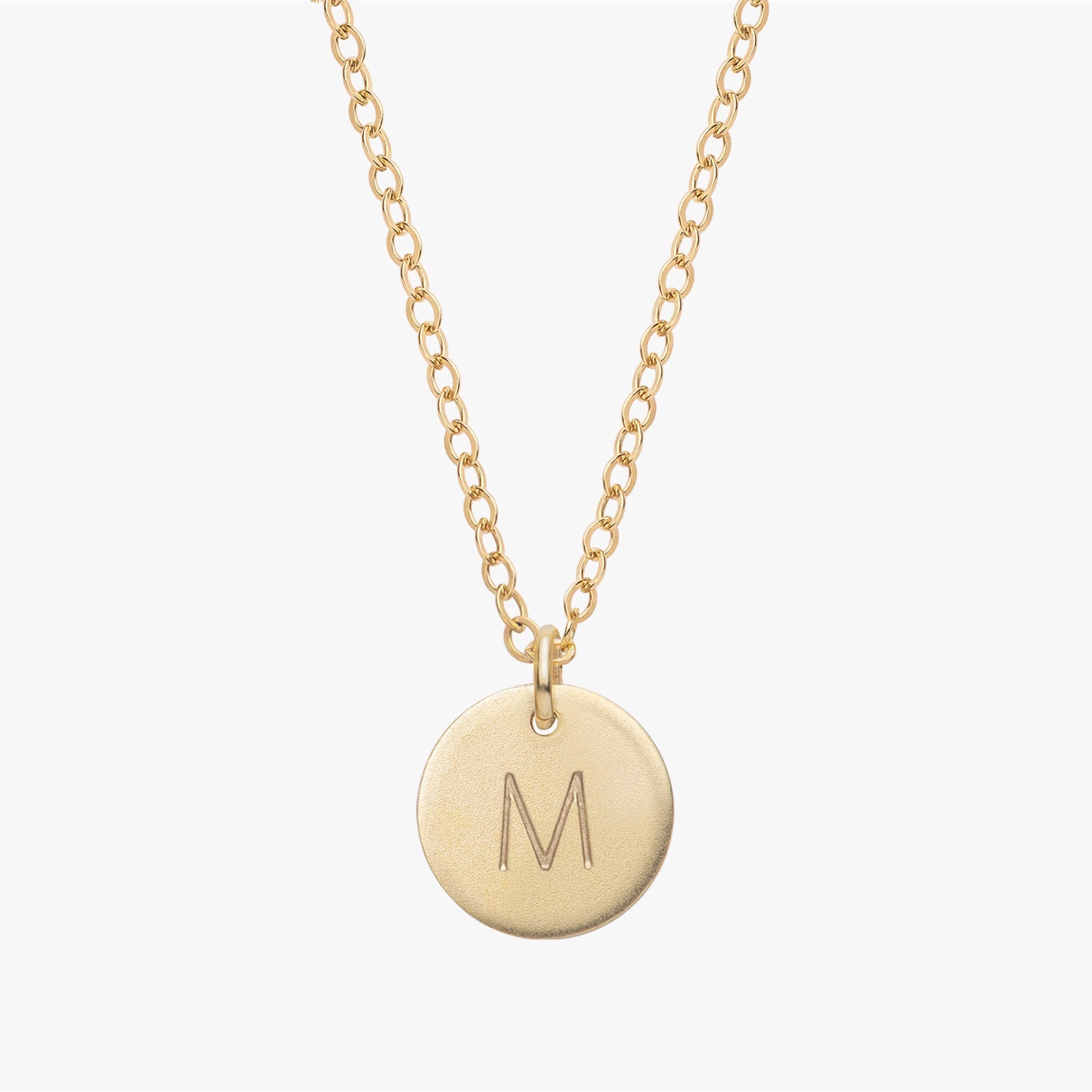 Personalized Initial Disc Necklace