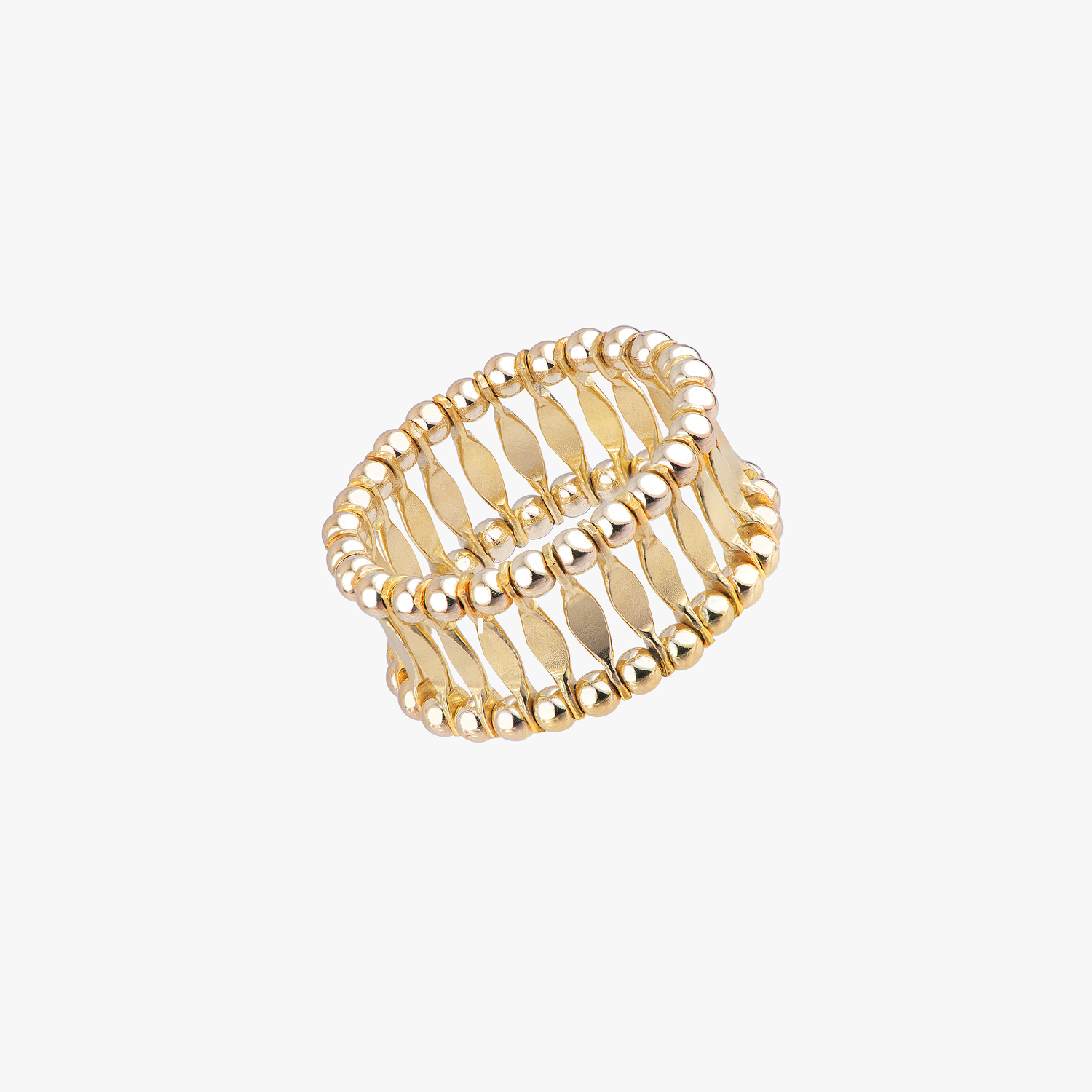 Colonnade Golden Band Ring