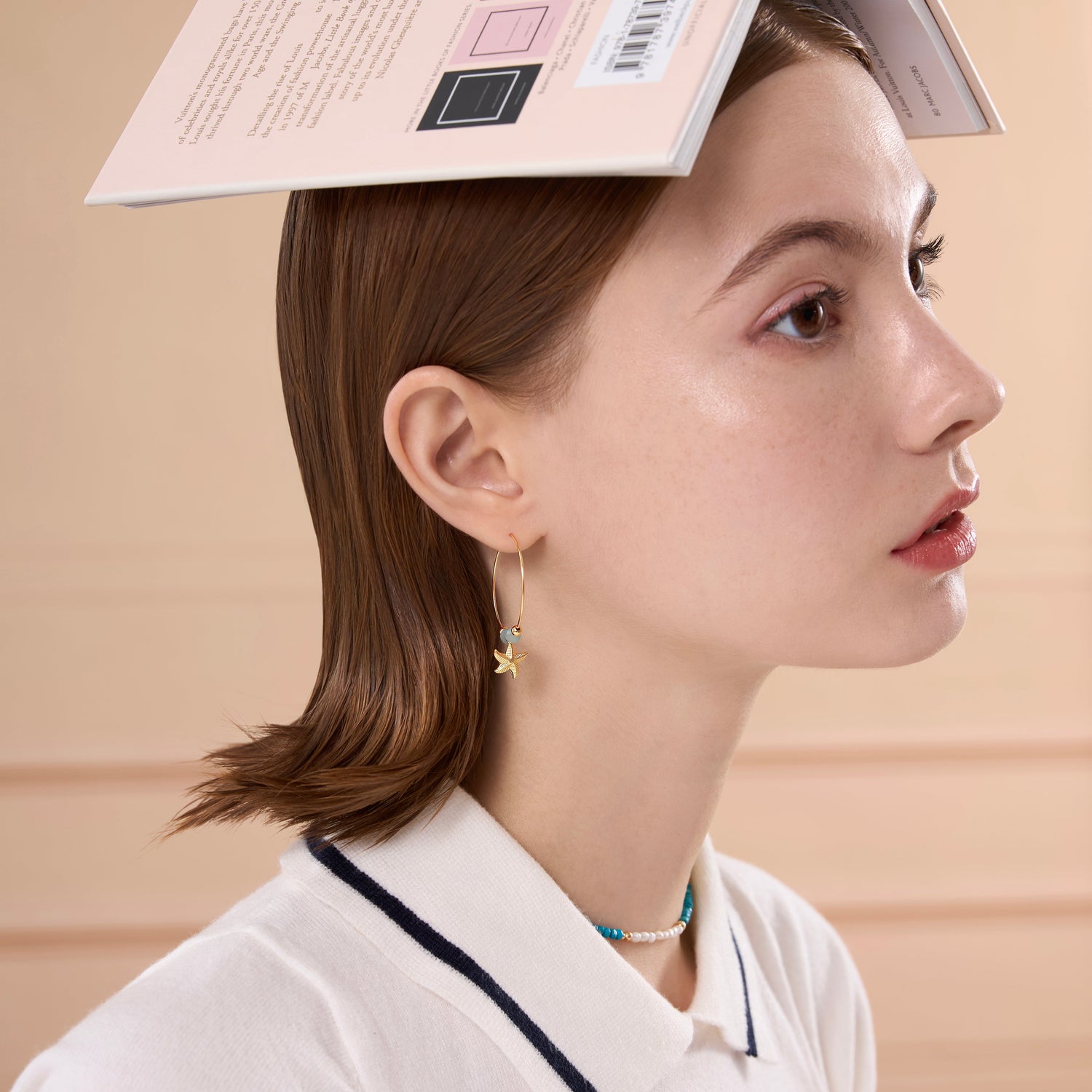 Azure Seashore Hoop Earrings