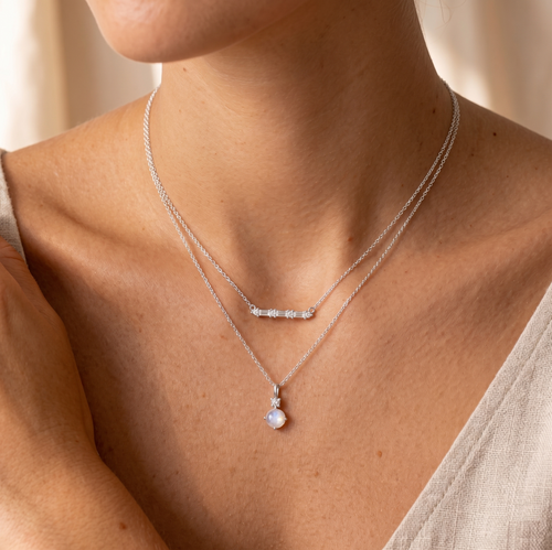 Cluster Baguette Necklace
