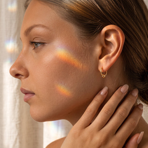 Sole Ball Hoop Earrings