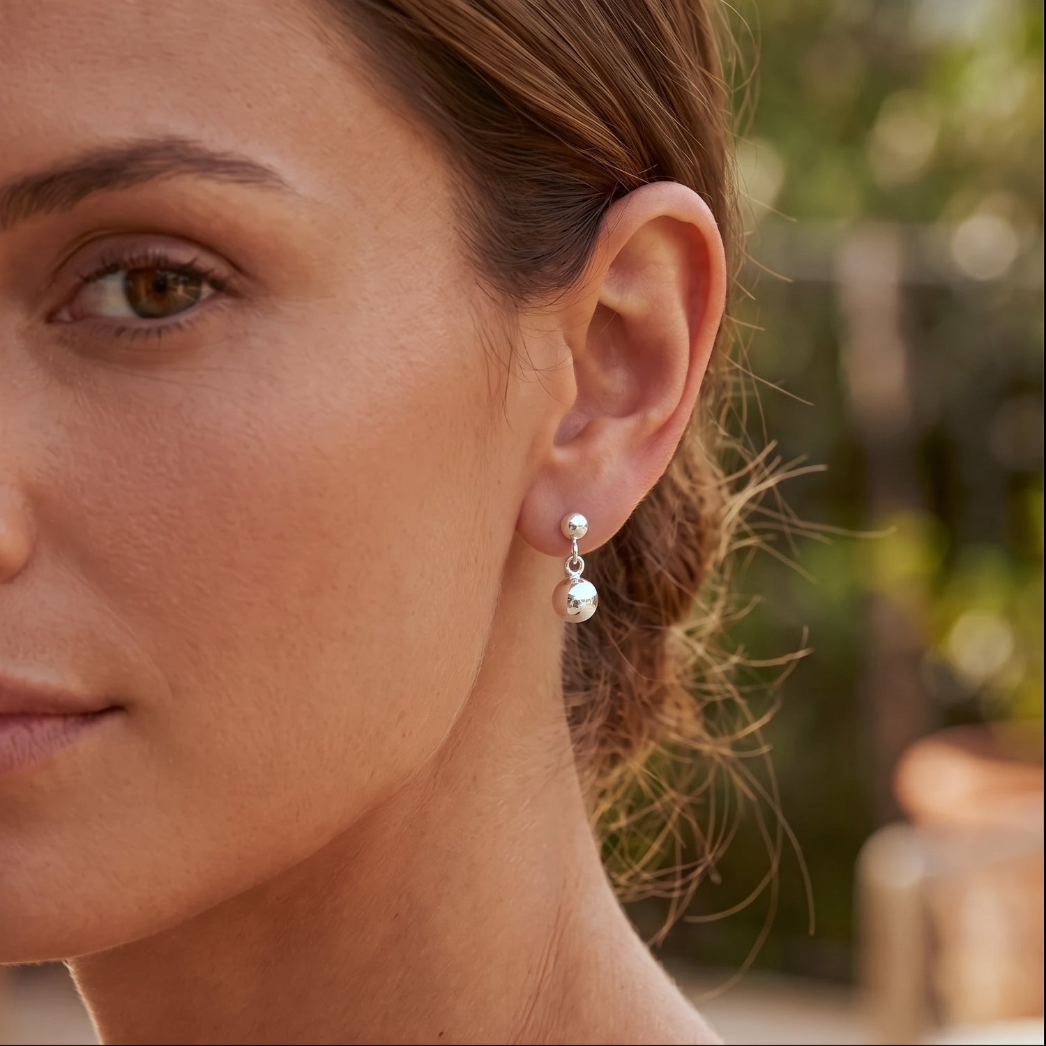 Double Bold Sphere Ball Earrings