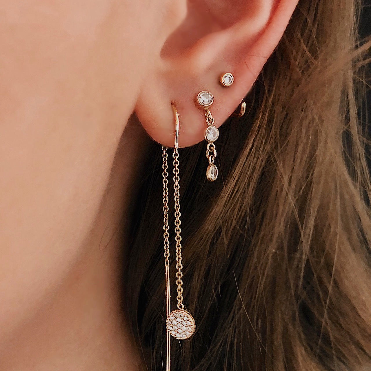 Dazzling Full Circle Ear Threader