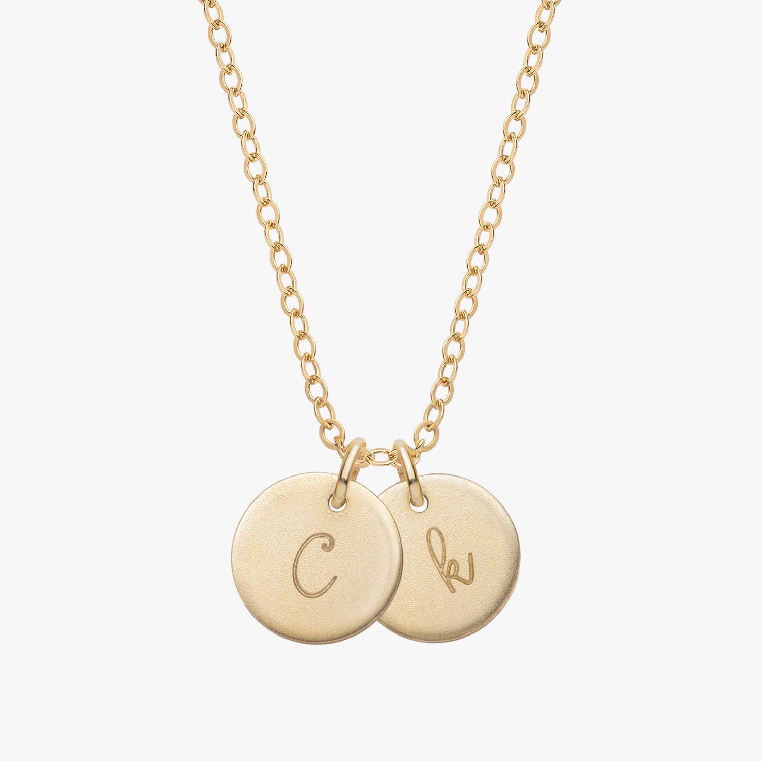 Personalized Initial Disc Necklace