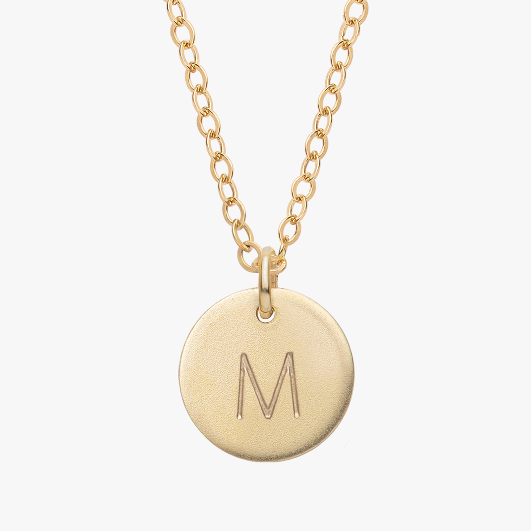 Personalized Initial Disc Necklace