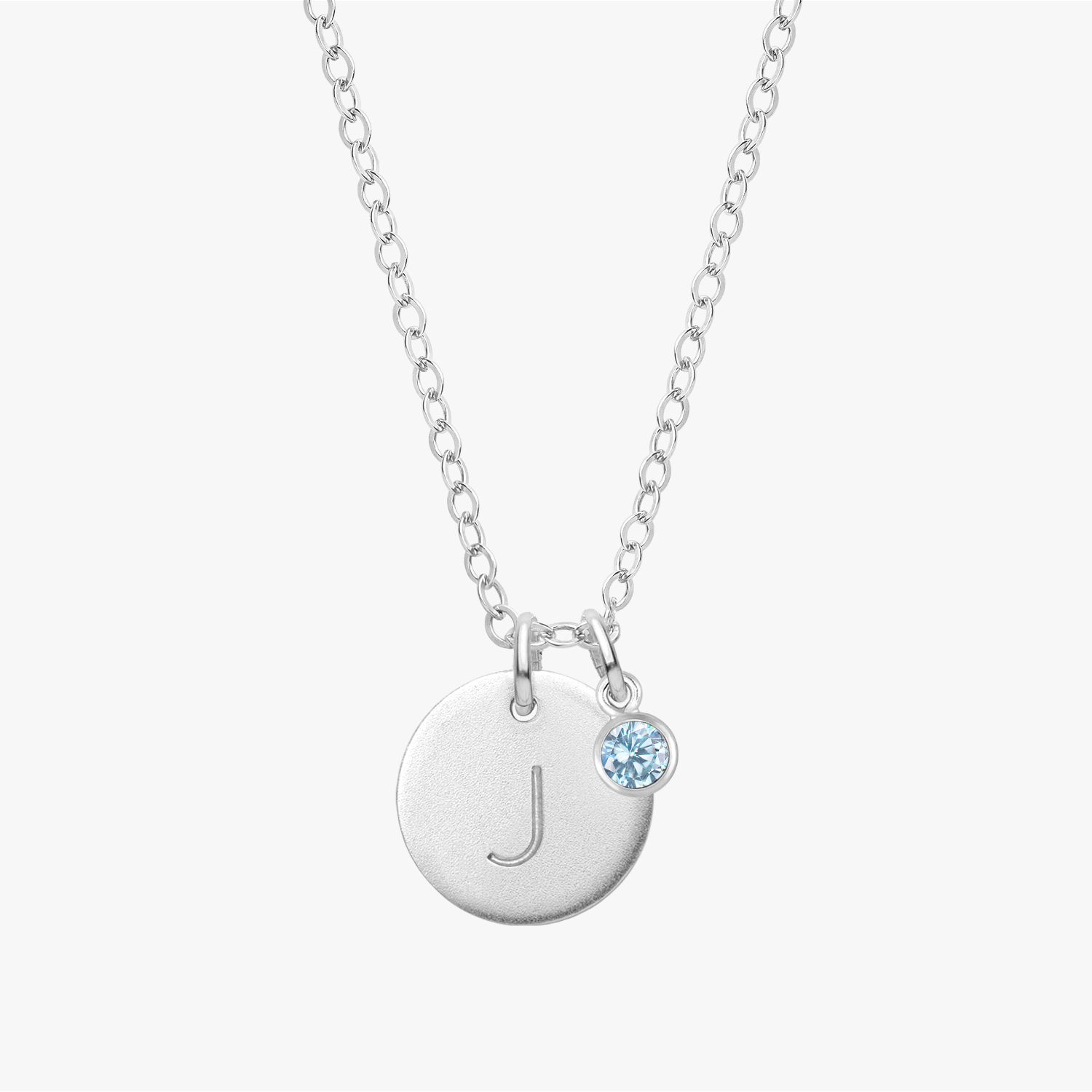 Personalized Initial Disc Necklace