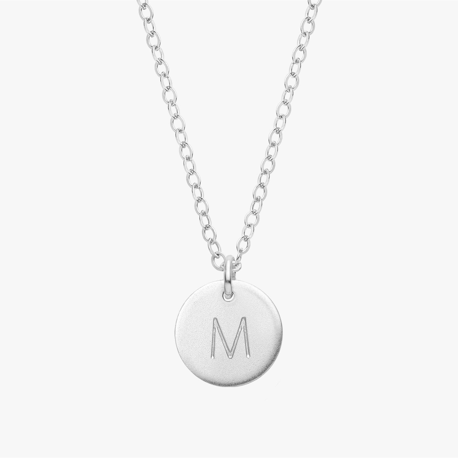 Personalized Initial Disc Necklace