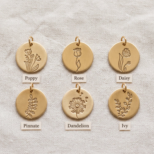 Personalized Floral Necklace