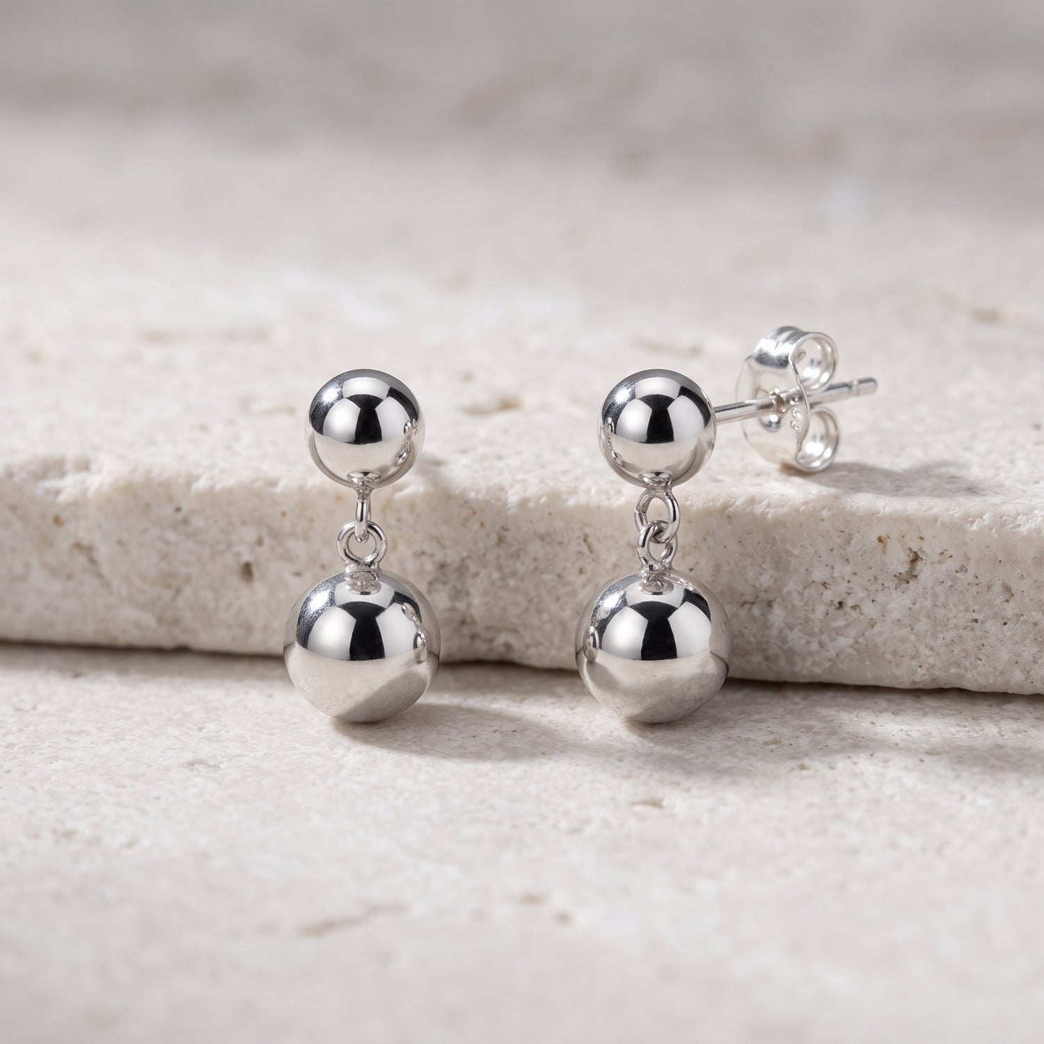 Double Bold Sphere Ball Earrings