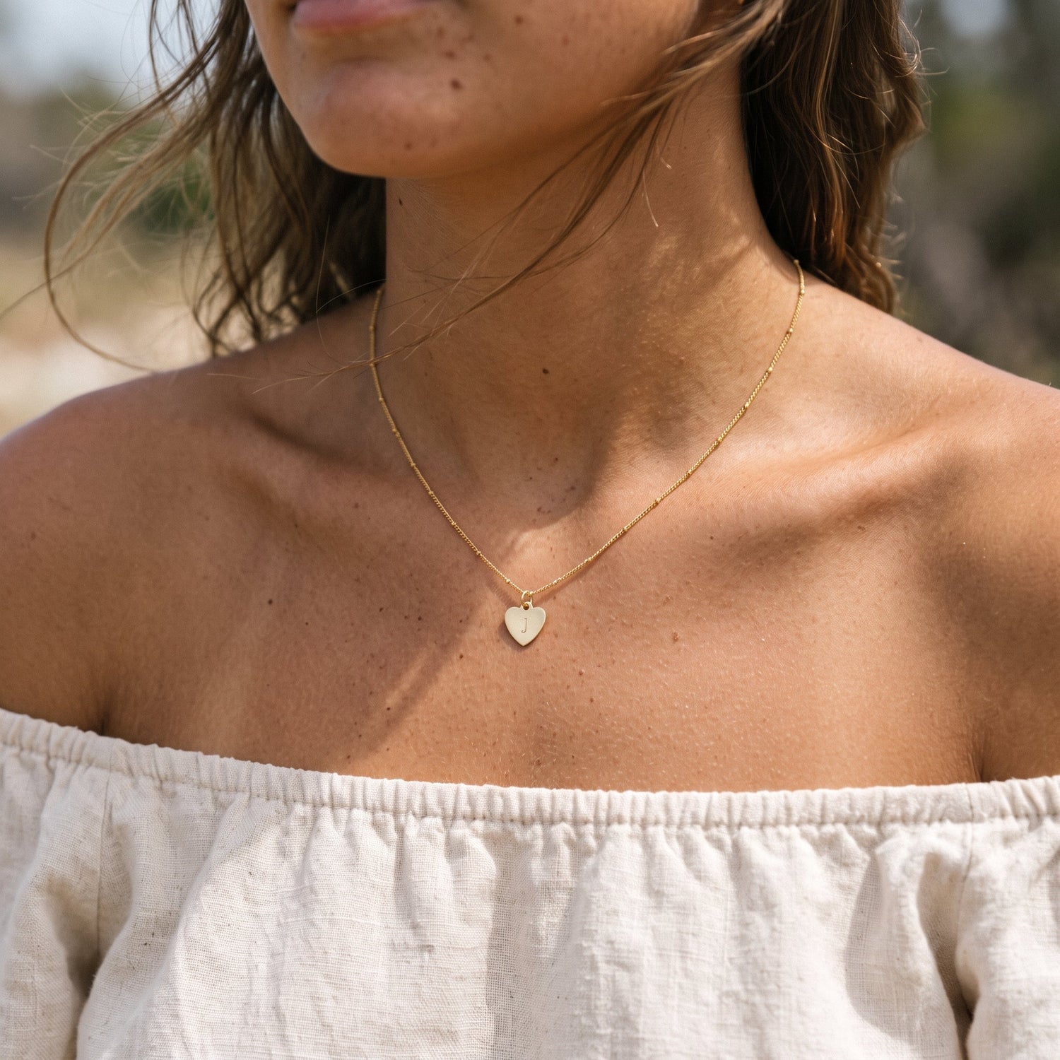Personalized Heart Satellite Necklace