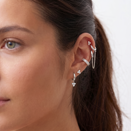Triple Opal Stud Earrings