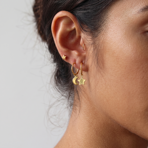 Moon Mini Hoop Earrings
