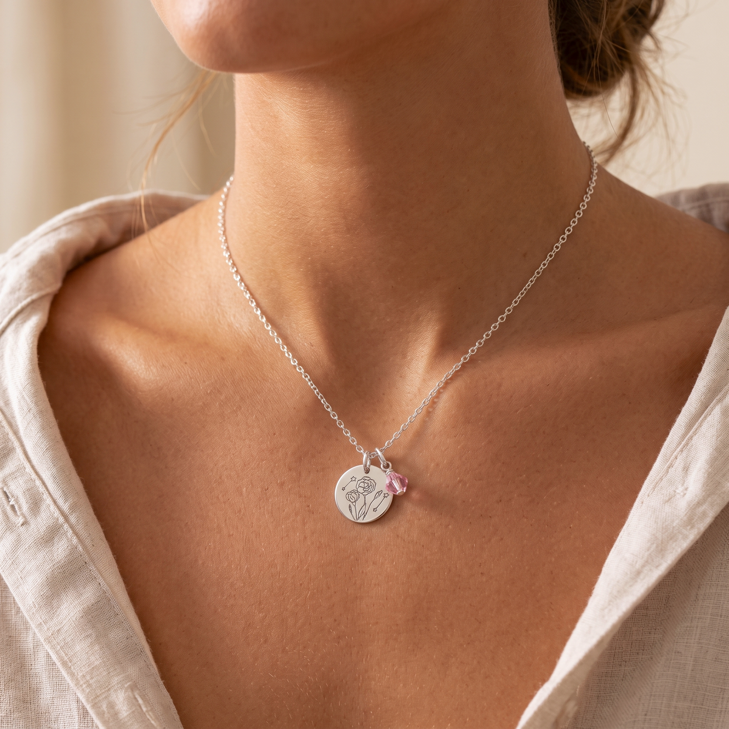 Personalized Stardust Bloom Necklace