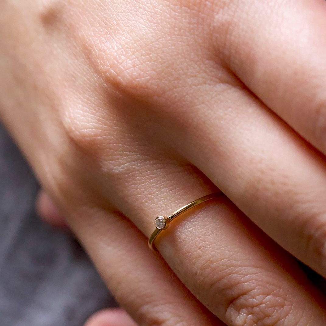 Mini Bezel Ring Gold