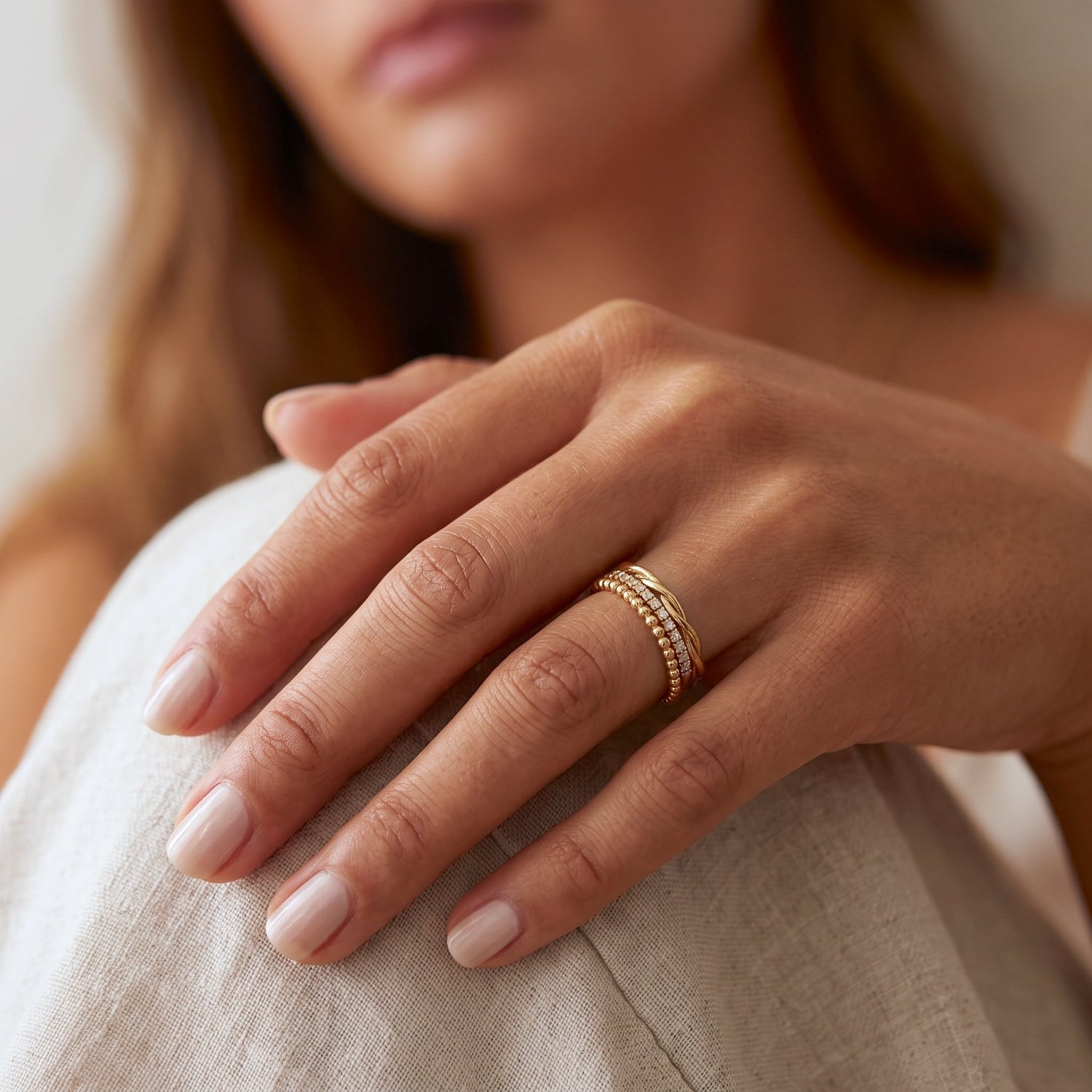 Bubble Ball Ring Gold