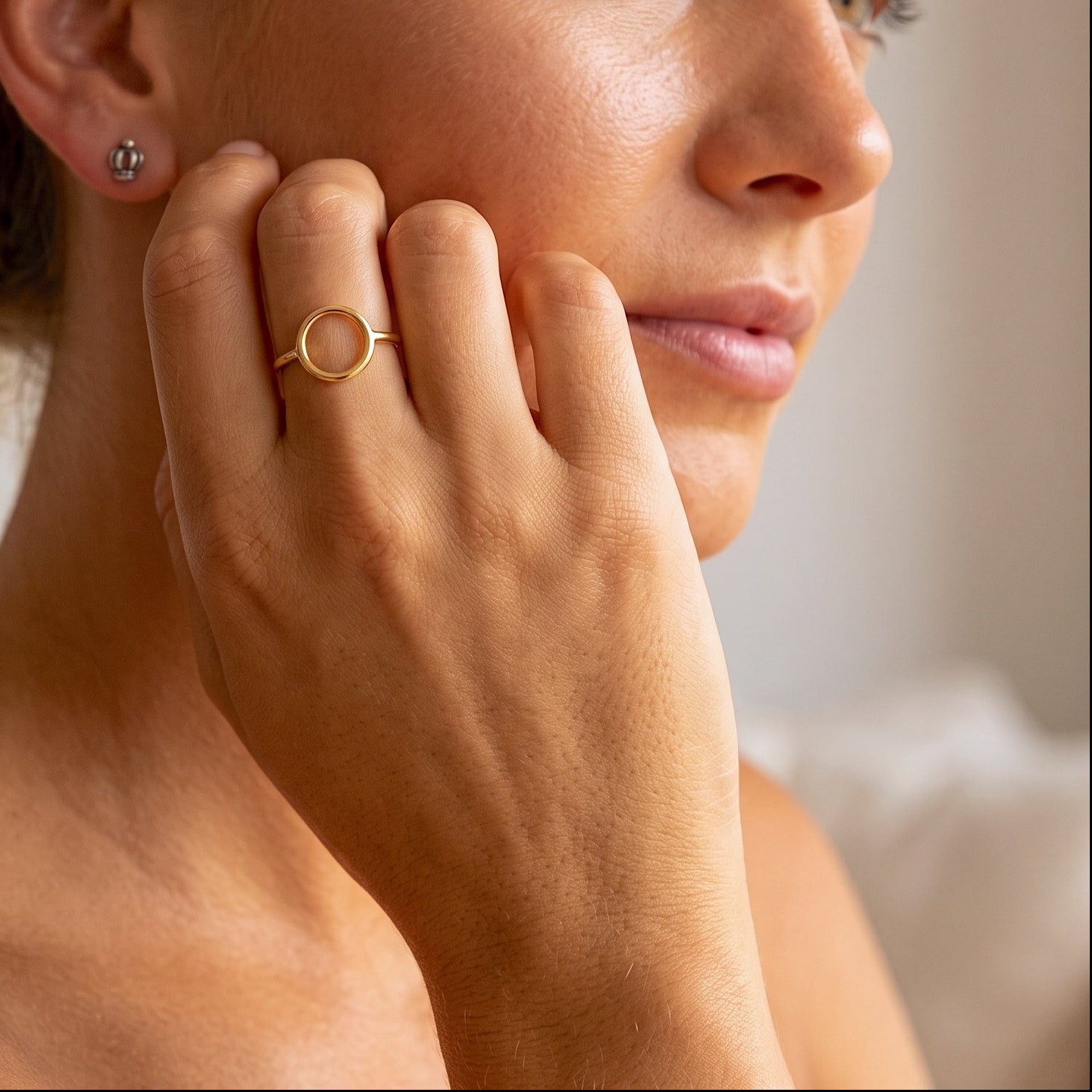 Perfect Open Circle Ring Gold