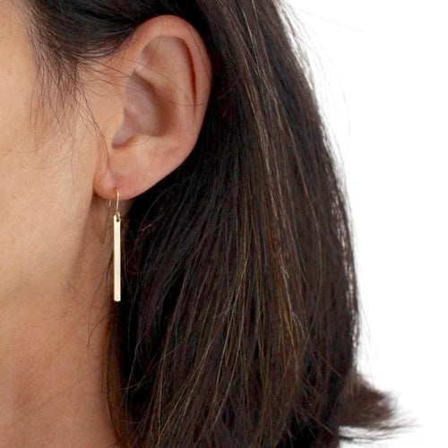 Sleek Bar Drop Earrings