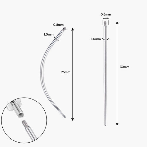 Titanium Piercing Insertion Tool Set