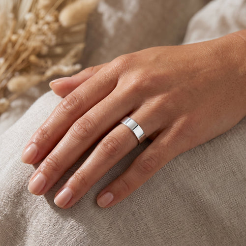 Thick Stacking Ring Silver