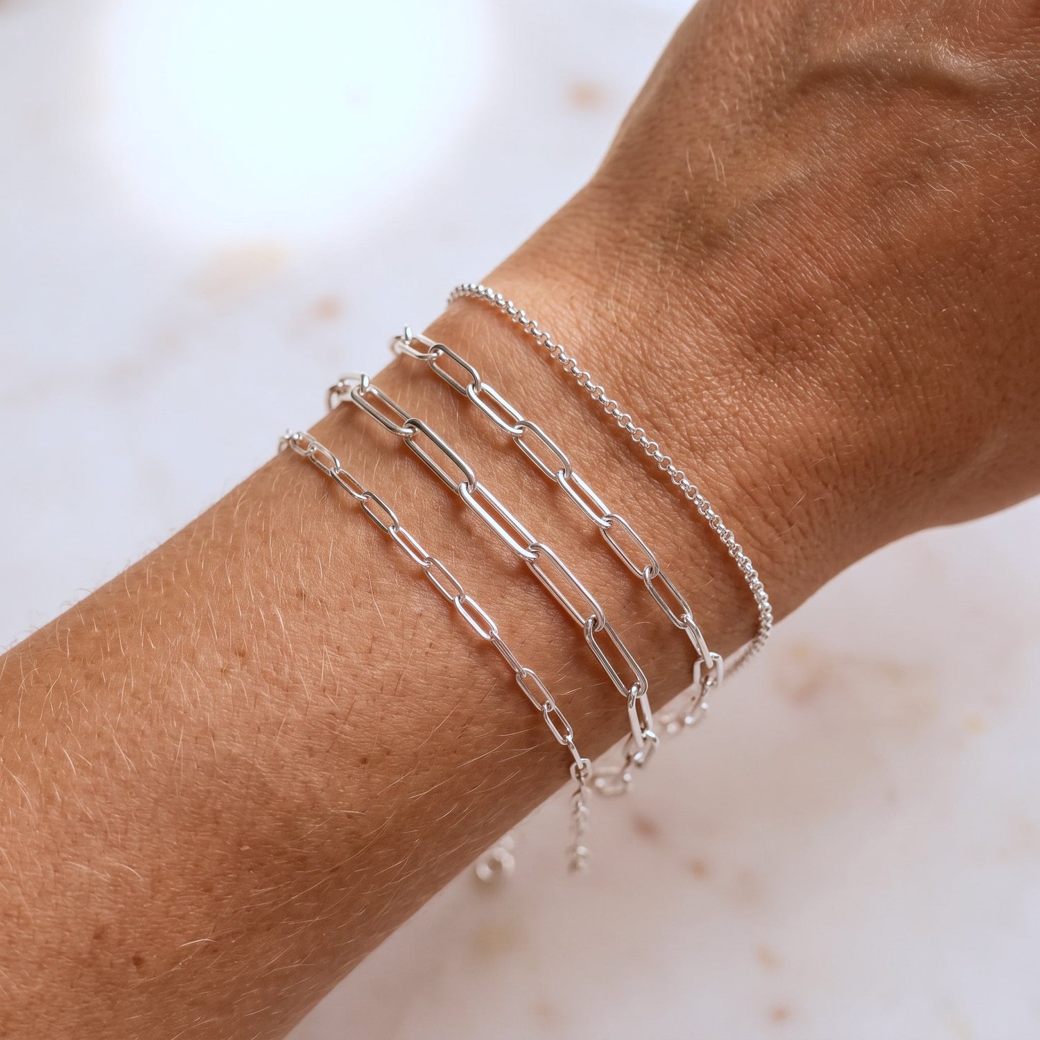 Paper Clip Chain Toggle Bracelet