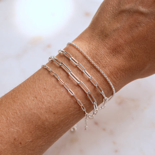 Paper Clip Chain Toggle Bracelet