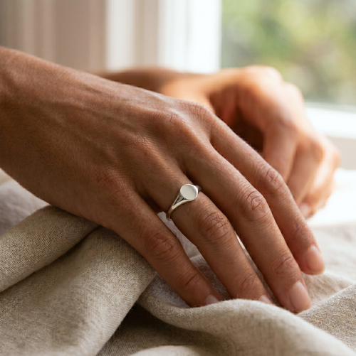 Minimal Signet Ring Silver