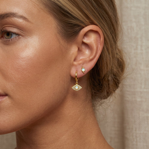 Opal Trinity Stud Earrings