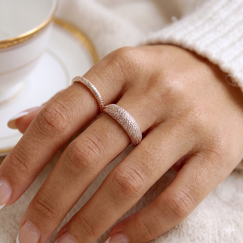 Vintage Finish Stacking Ring Silver