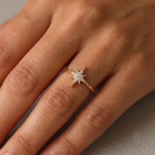 Pave Starburst Ring