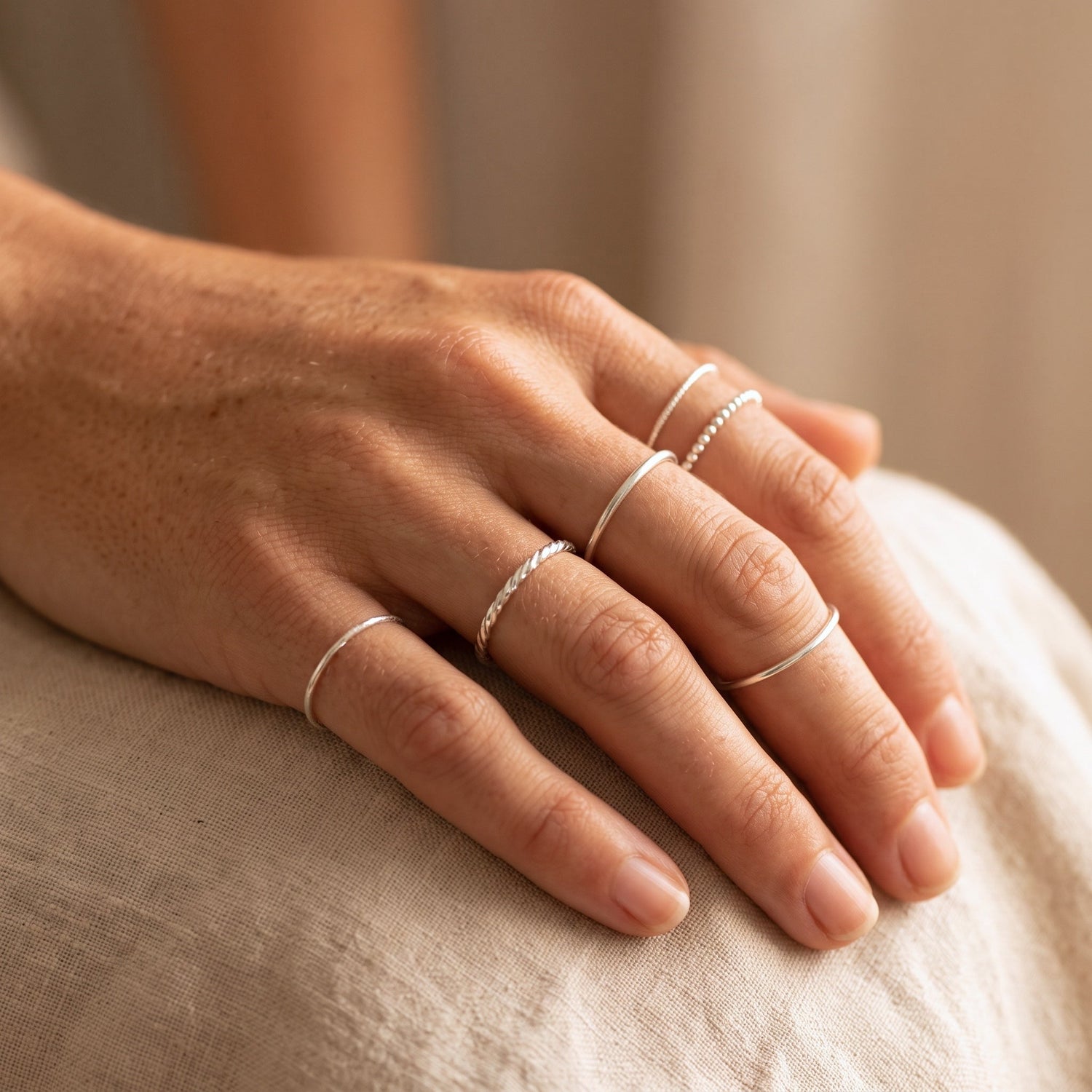 Sparkle Skinny Ring Silver