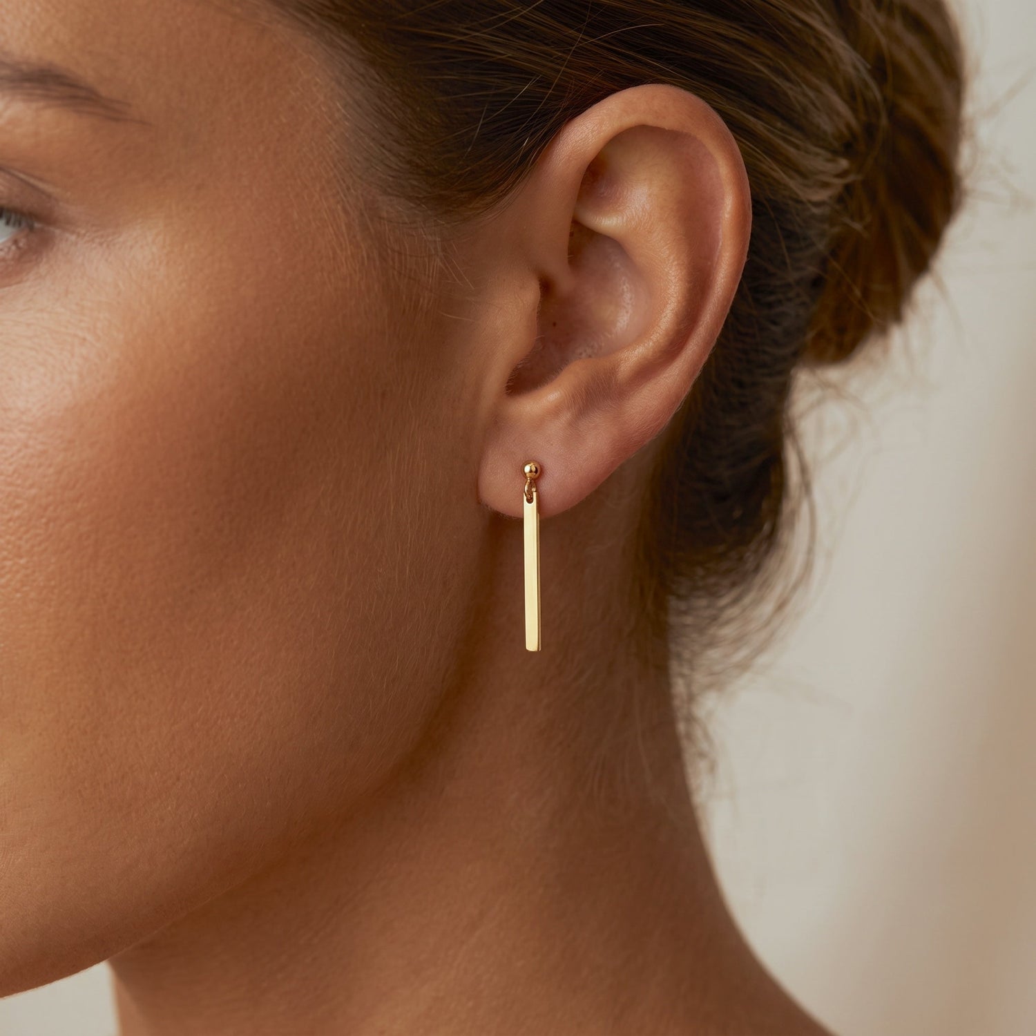 Sleek Skinny Bar Stud Earrings